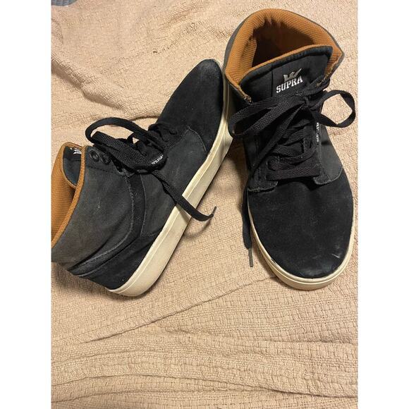Supra black lace up sneakers size 8 - Picture 1 of 8